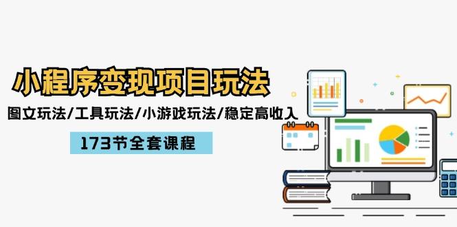 小程序变现项目玩法：图文玩法/工具玩法/小游戏玩法/稳定高收入/173节课程-航海圈