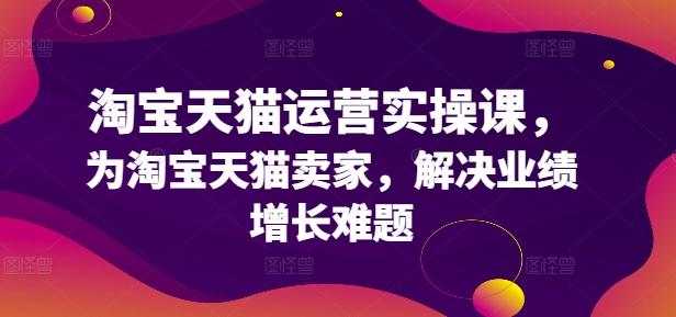 淘宝天猫运营实操课，为淘宝天猫卖家，解决业绩增长难题-航海圈
