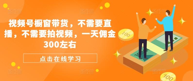 视频号橱窗带货，不需要直播，不需要拍视频，一天佣金300左右-航海圈