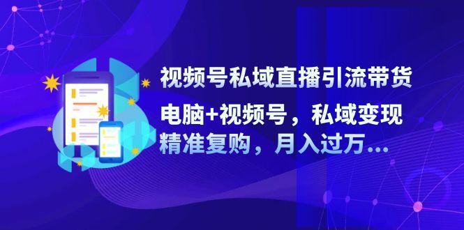 视频号私域直播引流带货：电脑+视频号，私域变现，精准复购，月入过万…-航海圈