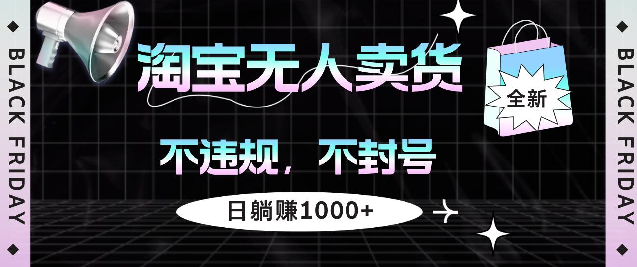 （12780期）淘宝无人卖货4，不违规不封号，简单无脑，日躺赚1000+-航海圈