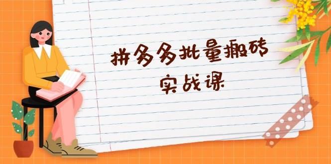 拼多多批量搬砖实战课，全自动剪辑发布，黑科技新技术与爆款选品策略-航海圈