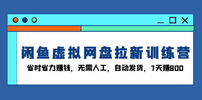 闲鱼虚拟网盘拉新训练营：省时省力赚钱，无需人工，自动发货，7天赚800-航海圈