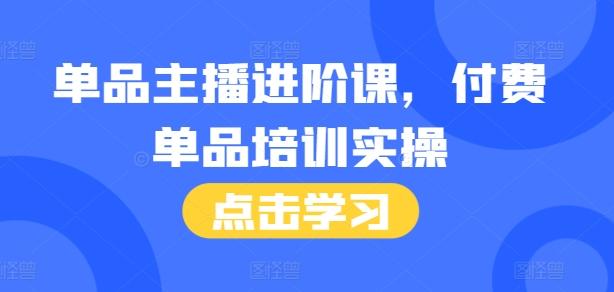 单品主播进阶课，付费单品培训实操，46节完整+话术本-航海圈