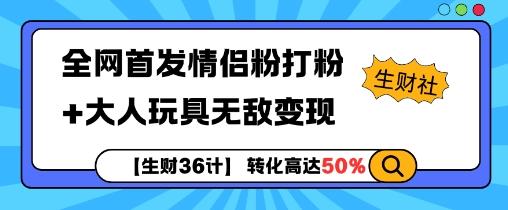 【生财36计】全网首发情侣粉打粉+大人玩具无敌变现-航海圈