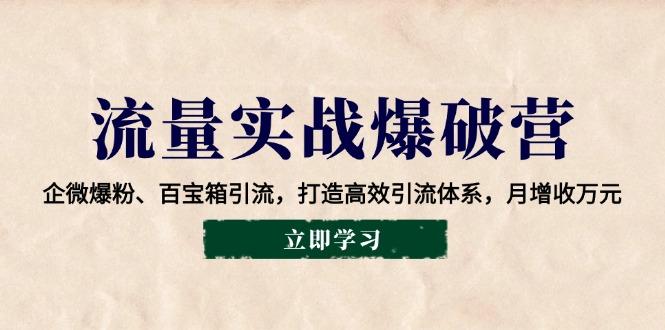 流量实战爆破营：企微爆粉、百宝箱引流，打造高效引流体系，月增收万元-航海圈