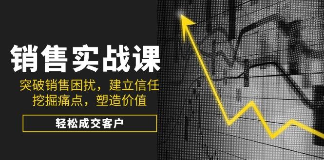 销售实战课，突破销售困扰，建立信任，挖掘痛点，塑造价值，轻松成交客户-航海圈