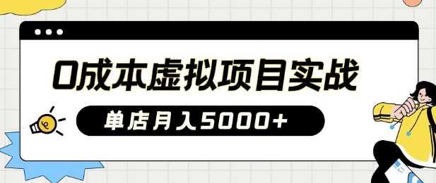 0成本虚拟项目实战手把手教你落地，单店月入5k-航海圈