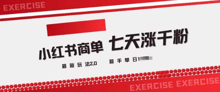 小红书商单2.0最新玩法，3天涨千粉单日变现多张-航海圈