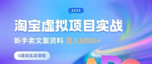 淘宝虚拟项目垂直玩法，新手卖文案资料，月入5k+-航海圈