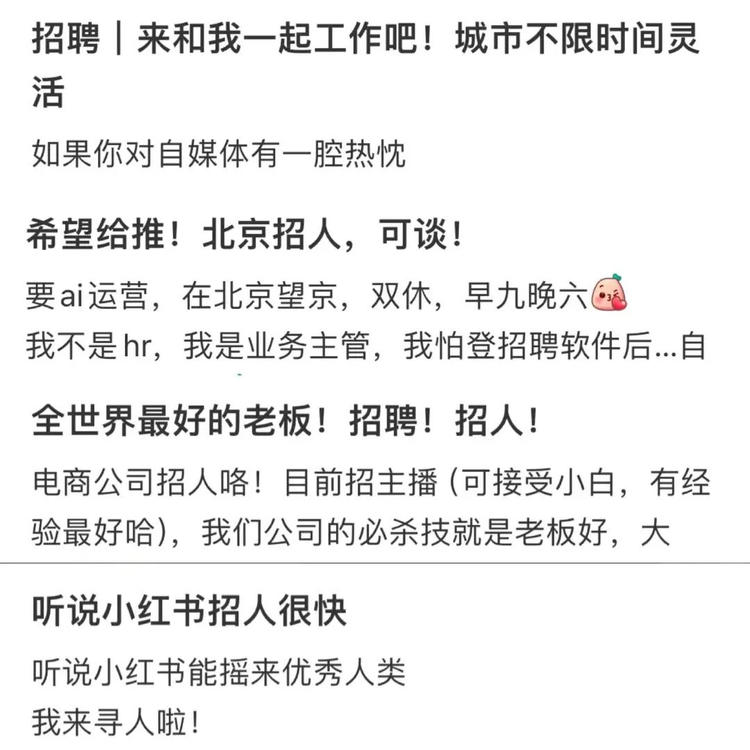 小红书下一个最火赛道：招聘..#风向标-航海圈